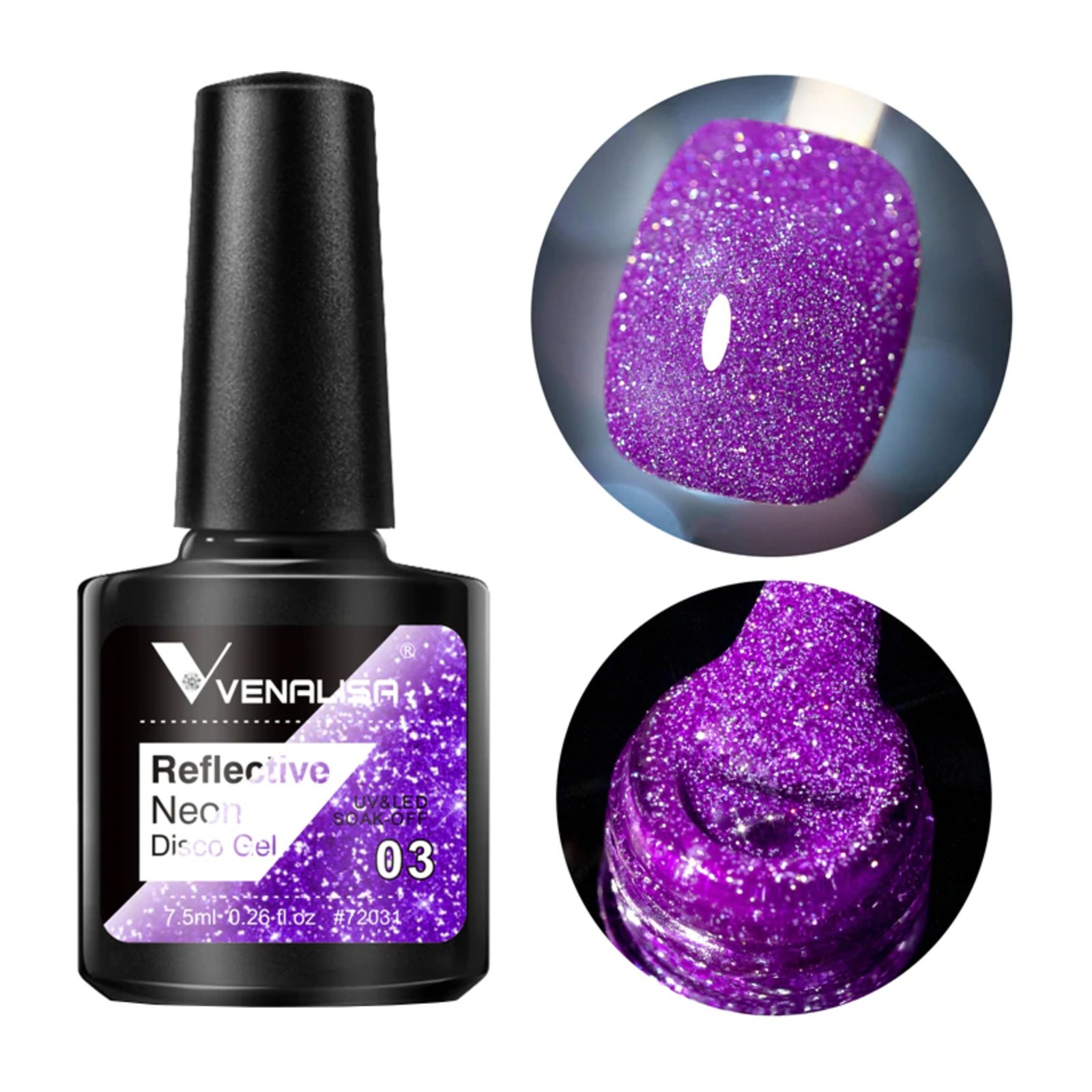 Venalisa -  Reflekterende Neon Disco Gel -  BD03