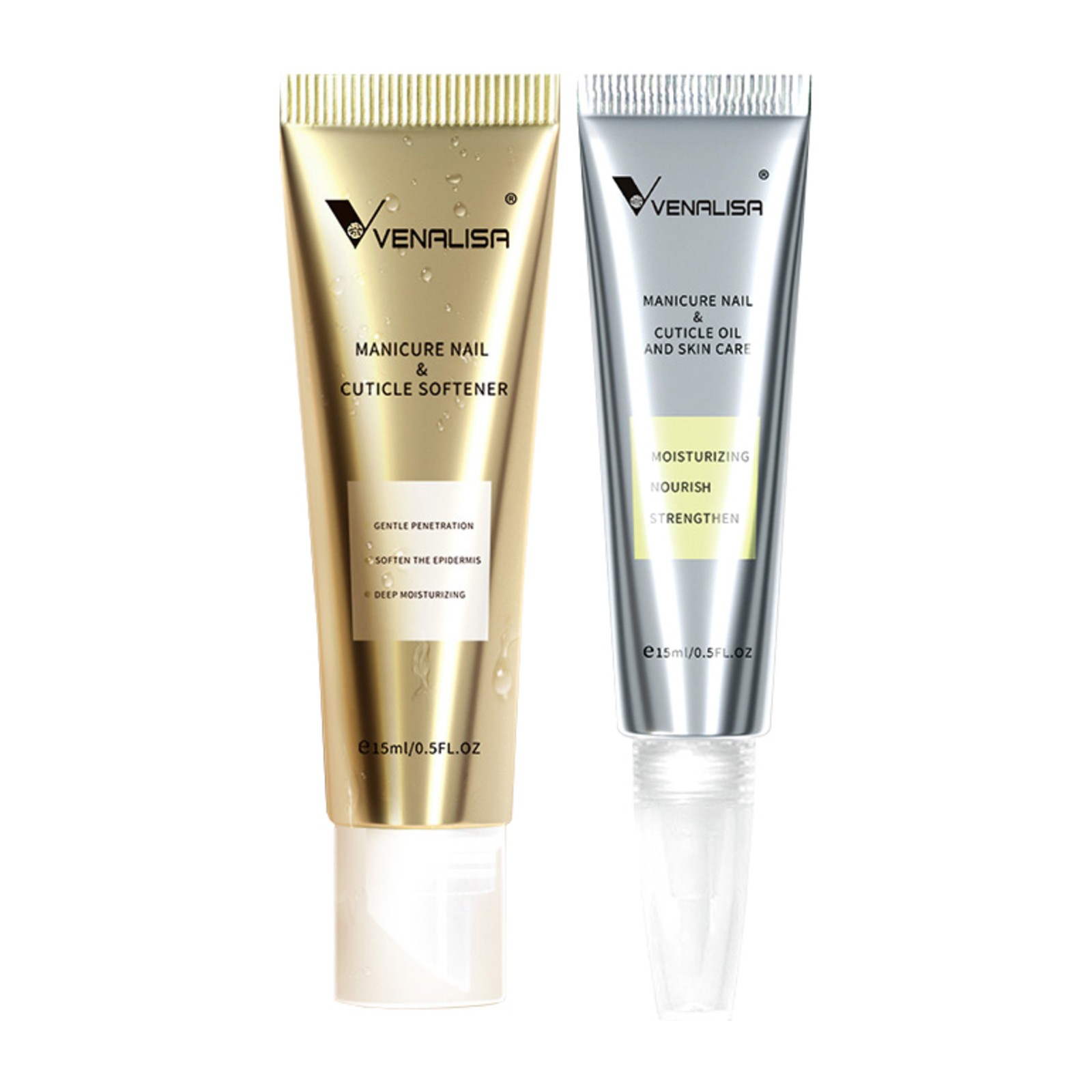 Venalisa -  Cuticle oil + Cuticle-blødgørende opløsning -  2 × 15 ml